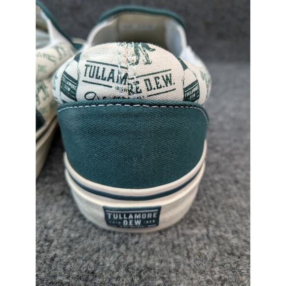 Tullamore Whiskey Slip On Skateboard Shoes Size 10 Green & White Excellent Cond. - Picture 8 of 16